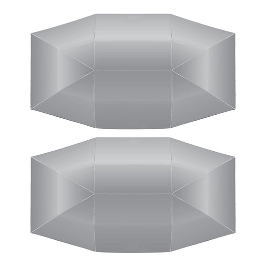 2x Car Sun Shade Umbrella Cover Tent Cloth 4.2 X 2.1m Silver