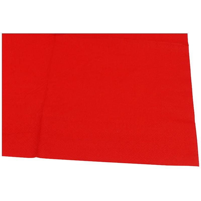 1 Pack Solid Color Printed Paper Napkin  (red)