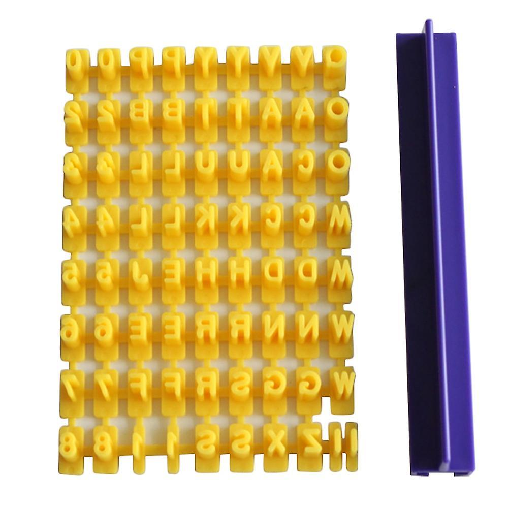 Alphabet Letter Number Cookie Press Stamp Embosser Cutter Stencil