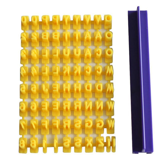 Alphabet Letter Number Cookie Press Stamp Embosser Cutter Stencil