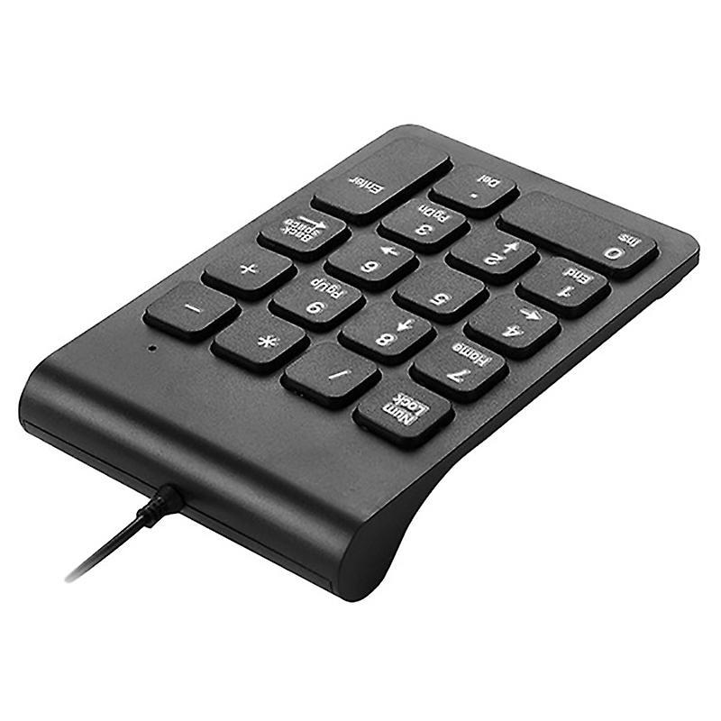 Mini Usb Wired Numeric Keypad Numpad 18 Keys Digital Keyboard (black)