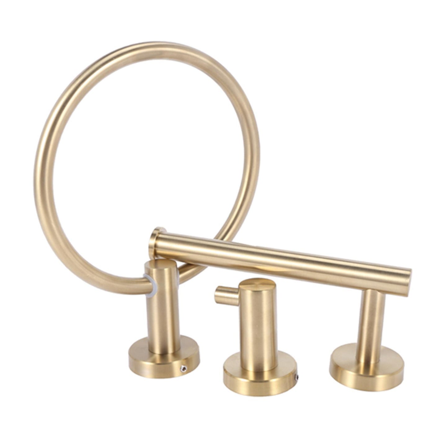 Bathroom Hardware 6-piece Towel Ring Robe Hook Hanger Stainless Steel