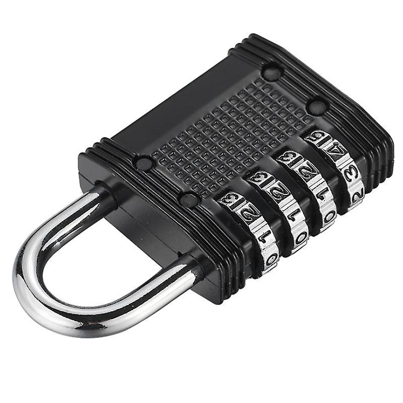 4 Digit Code Padlock for Lockers, Resettable&weatherproof , Black