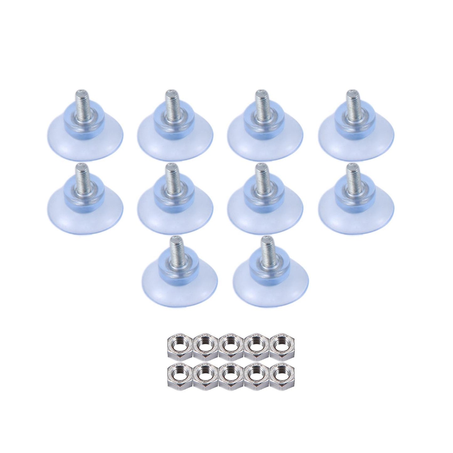 10 Pcs Rubber Strong Suction Cup for Glass Table Tops with M6 Screw