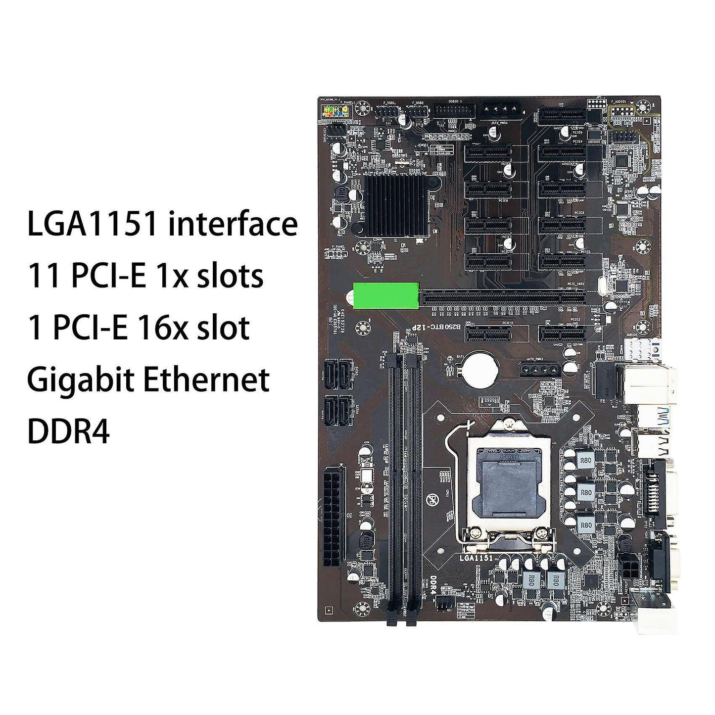 B250 Btc Mining Machine Motherboard 12 Pcie 16x Graphics Card Slot