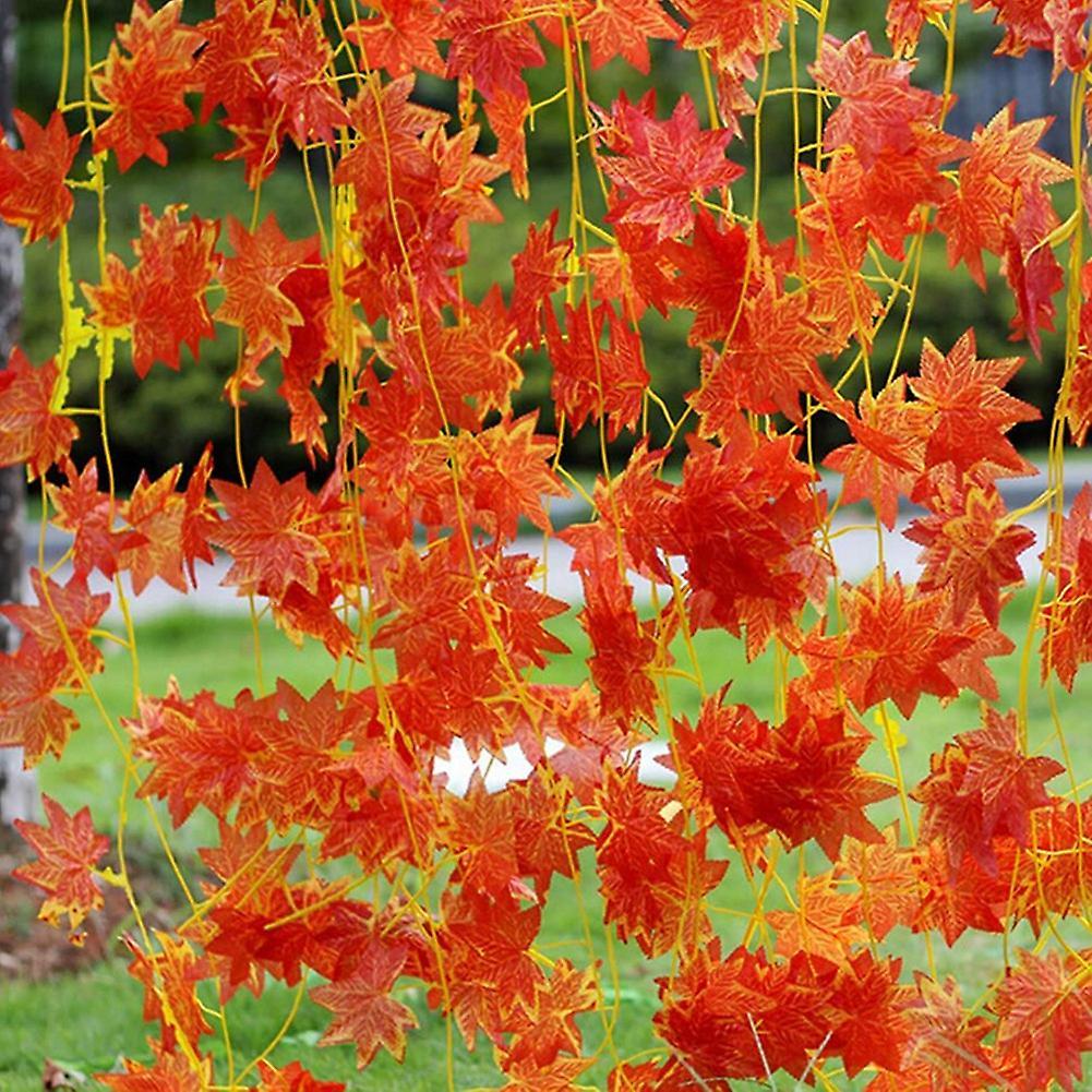 12 Strands Fall Maple Leaves Artificial Maple Vines Garland