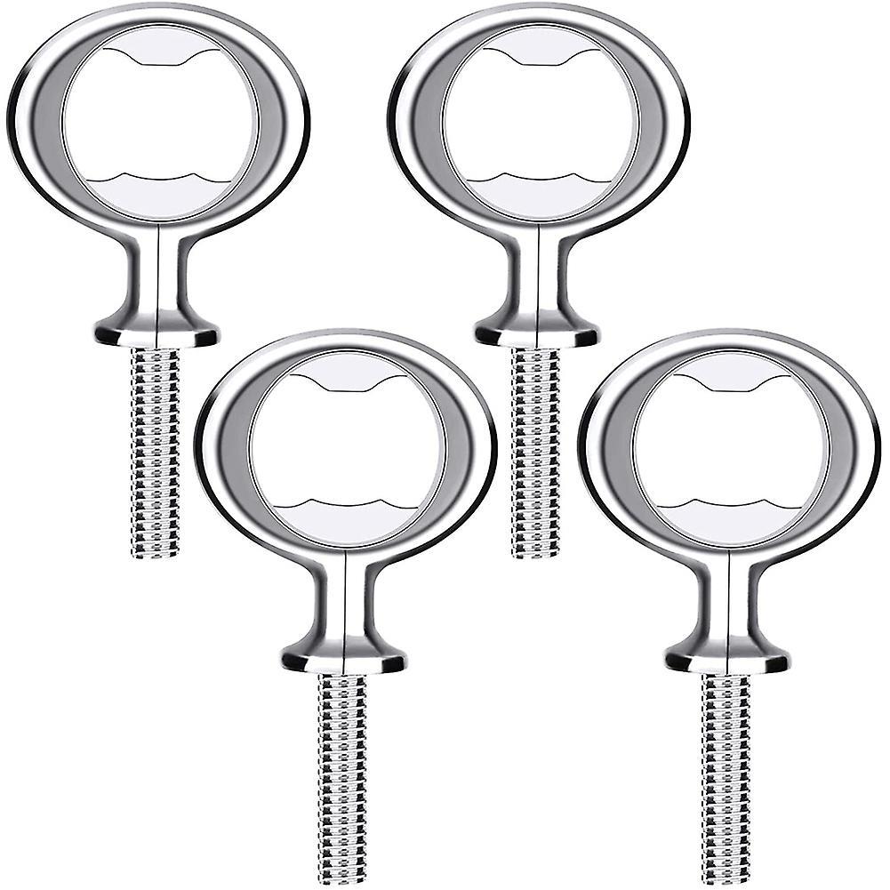 Diy Beer Bottle Opener Stainless Steel Flat Bottle Opener 4pc Silver