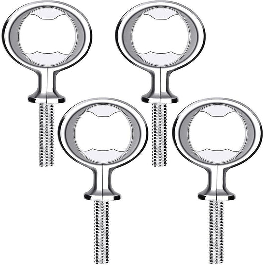 Diy Beer Bottle Opener Stainless Steel Flat Bottle Opener 4pc Silver