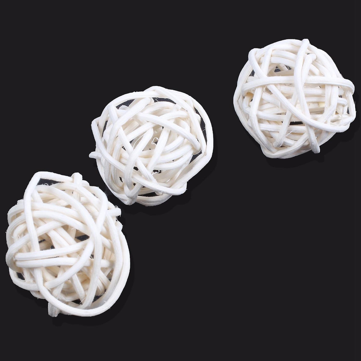 12 Pcs 3cm Rattan Wicker Ball for Wedding Decoration White