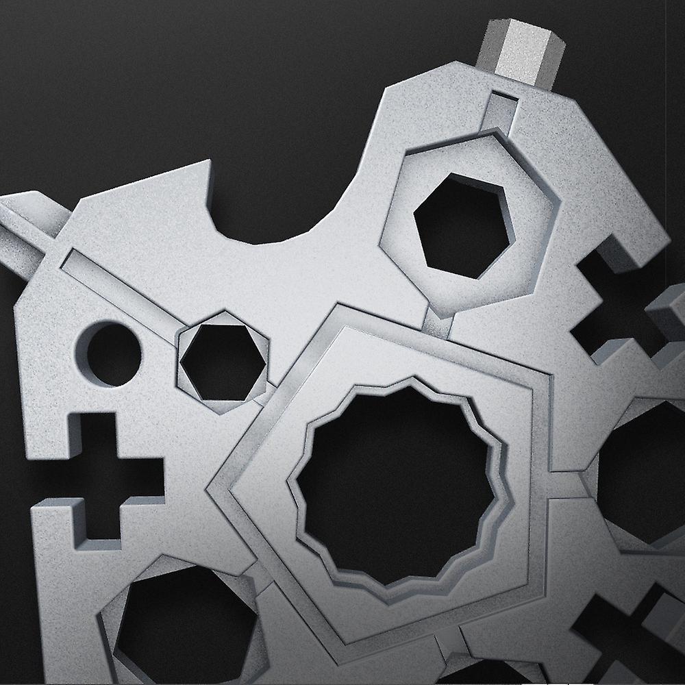 23 In 1 Combination Tool Five-pointed Snowflake Wrench (silver)