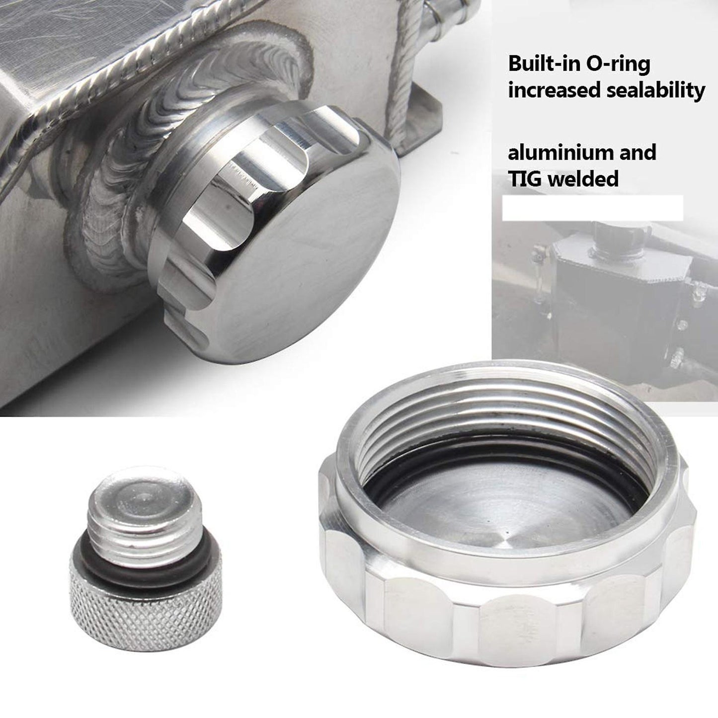 2l Universal Square Radiating Coolant Tank Aluminum Alloy Container