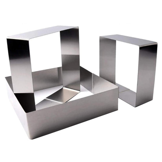 Set Of 3 Cake Molds Rings, Square Mousse Mold Mould Baking Tool