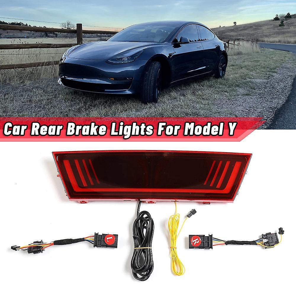 For Tesla Model Y Rear Brake Lights Pilot Warning Stop Safety Lamp