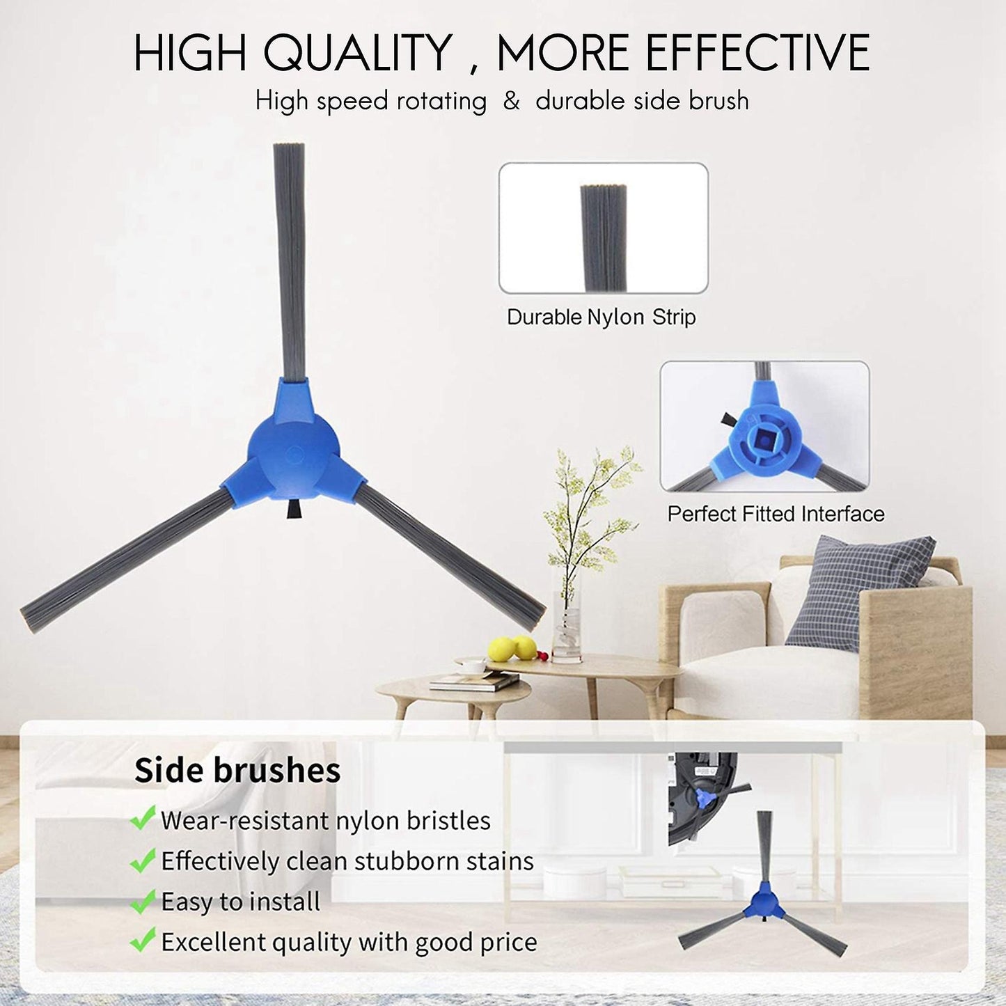 Compatible Eufy Robovac 11s, Robovac 30, 16 Side Brush