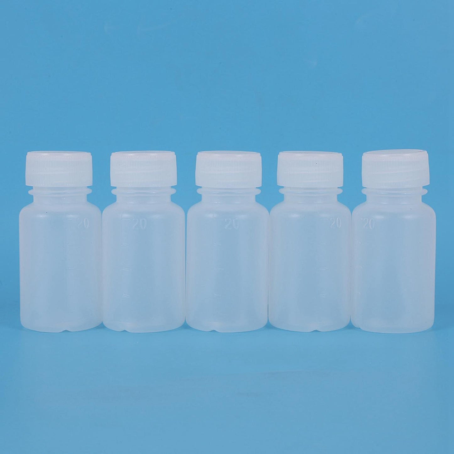 5stueck 20ml Weisser Mini Travel Leere Plastik Alkohol Alkoholflasche