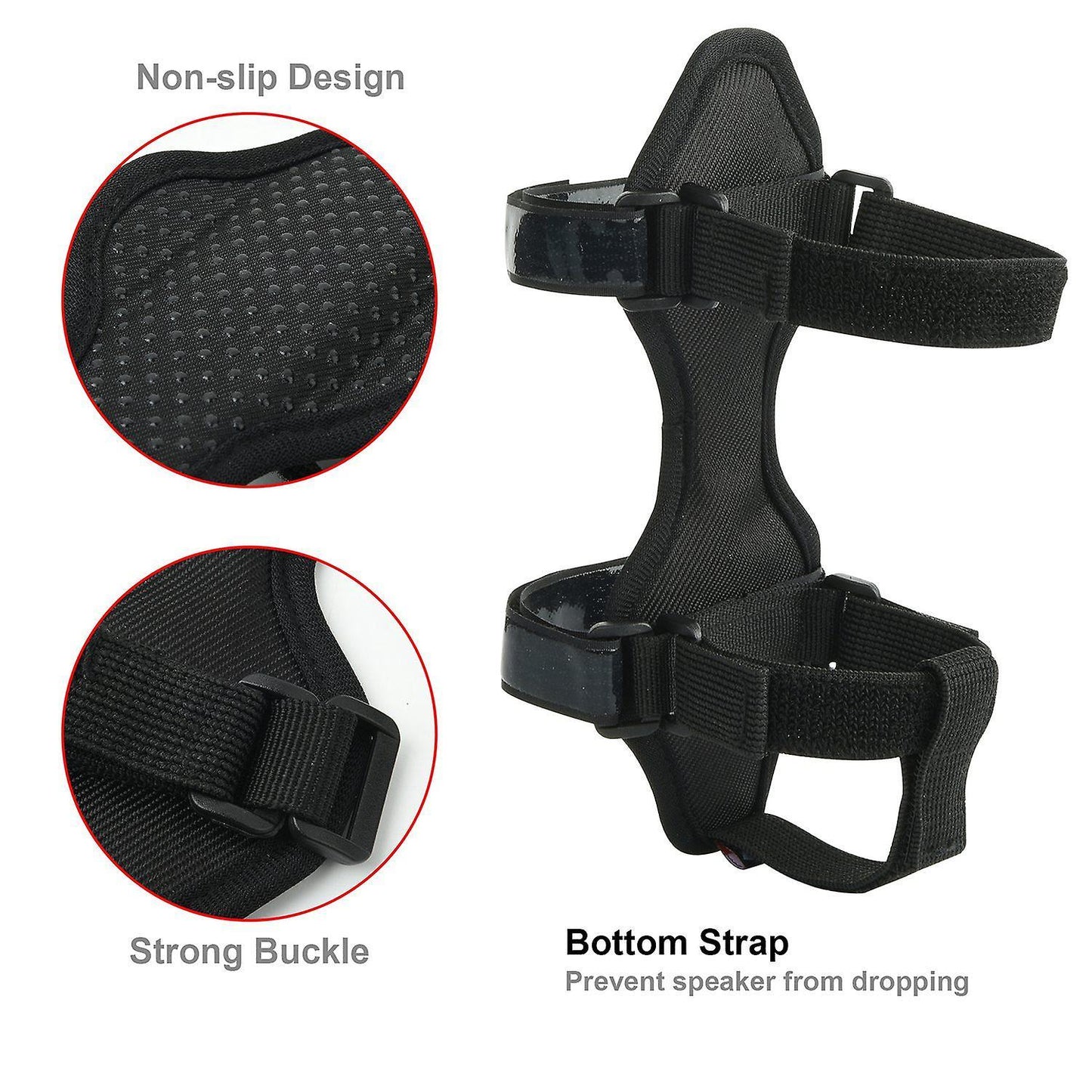 Bluetooth Mount for Bike Golf Cart, Adjustable Strap Speaker Holder