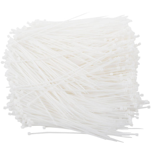 1000 X Self Locking Cable Nylon Zip Ties Fastener Off White 3mm X 150mm
