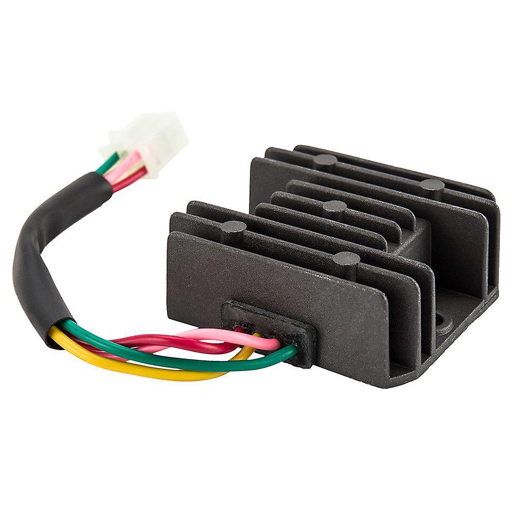 4 Wire Full Black Motorcycle Regulator Rectifier 12v Dc Bike Quad