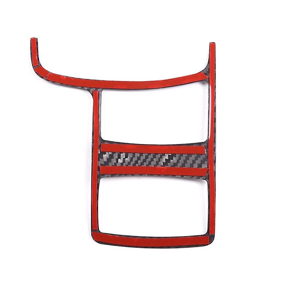 Dry Carbon Fiber Car Inner Console Mode Button Panel Frame Trim