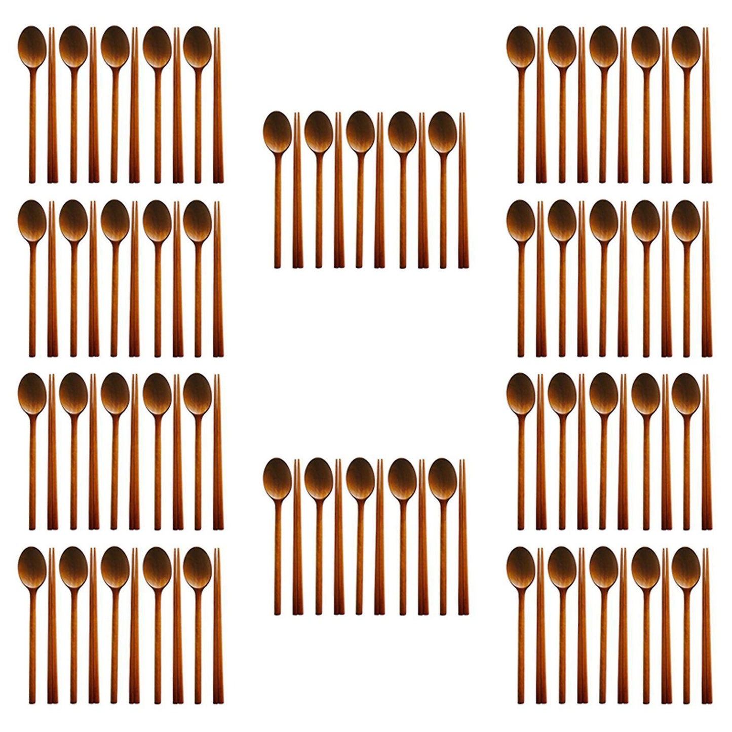 Handmade Jujube Tree Wooden 50 Set Of Spoons and Chopsticks
