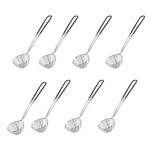 8pcs Stainless Steel Hot Pot Strainer Spoons 2.5 Inch Skimmer Spoon