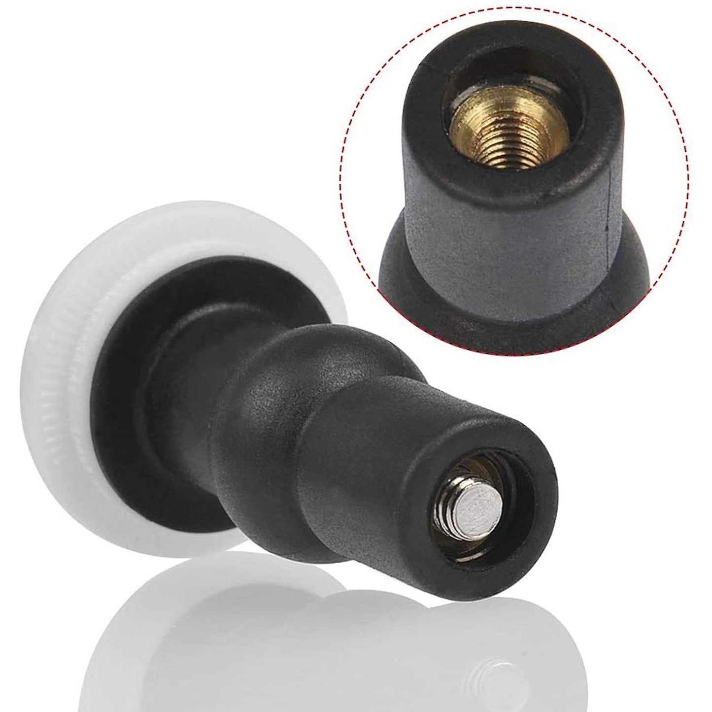 4 Pack Toilet Seat Hinges Bolt Expanding Rubber Top Nuts Screw