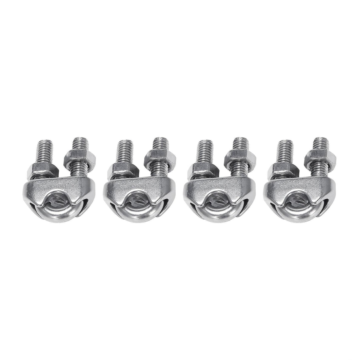 M6 1/4 Inch U-shape Bolt Saddle Clamps Cable Wire Rope Clips 4 Pcs