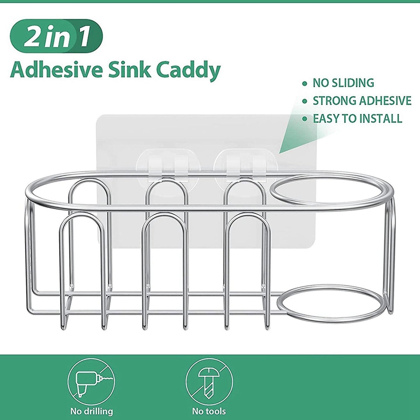 Sink Sponge Holder, Sponge Holder for Kitchen Sink Suction