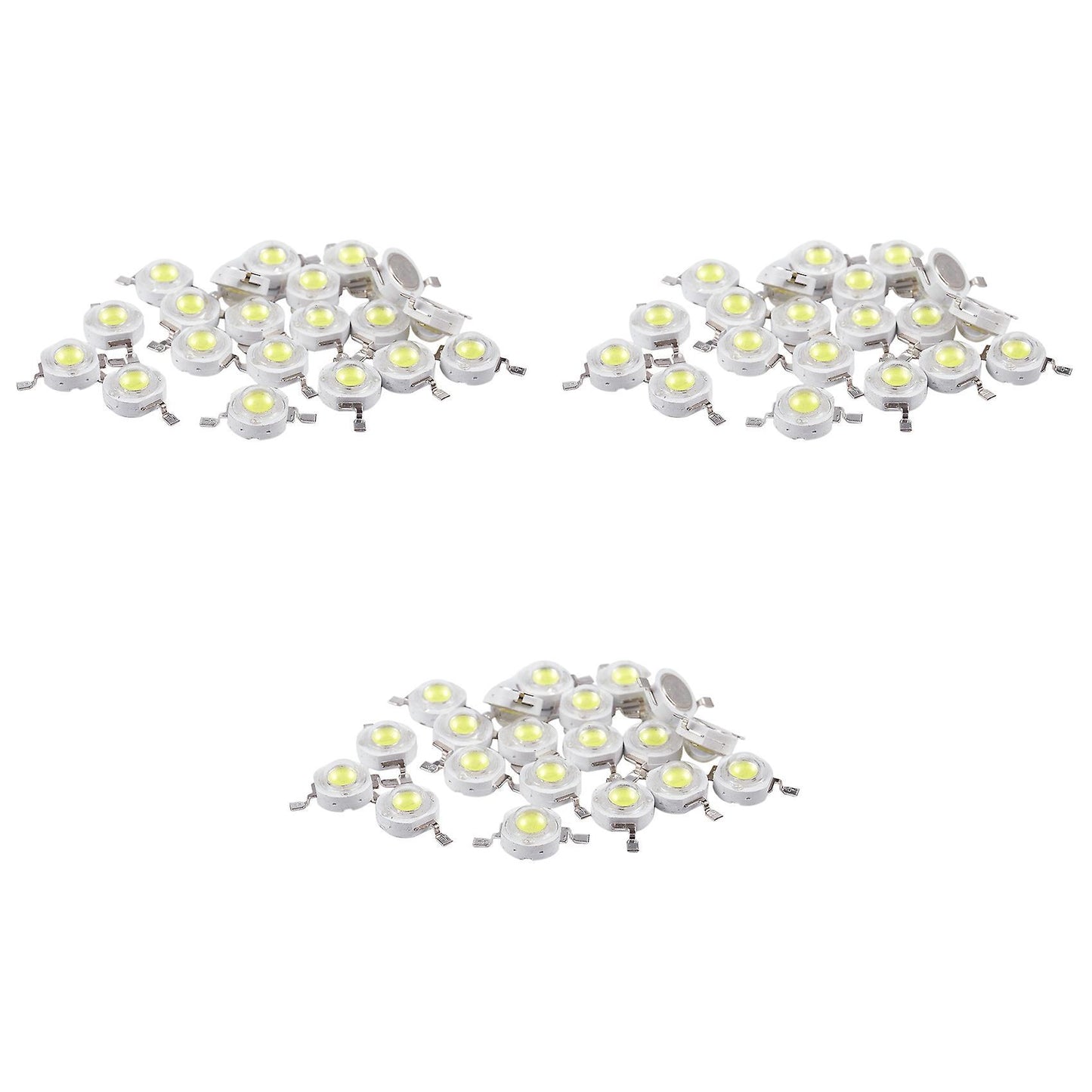20 Pcs High Power 2 Pin 3w White Led Bead Emitters 170-190lm 6000k