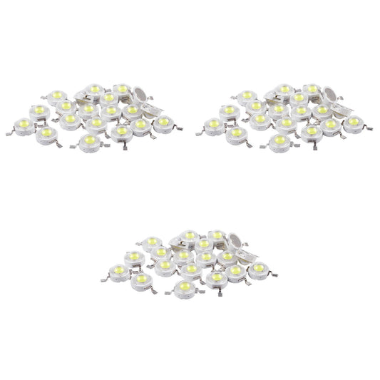 20 Pcs High Power 2 Pin 3w White Led Bead Emitters 170-190lm 6000k