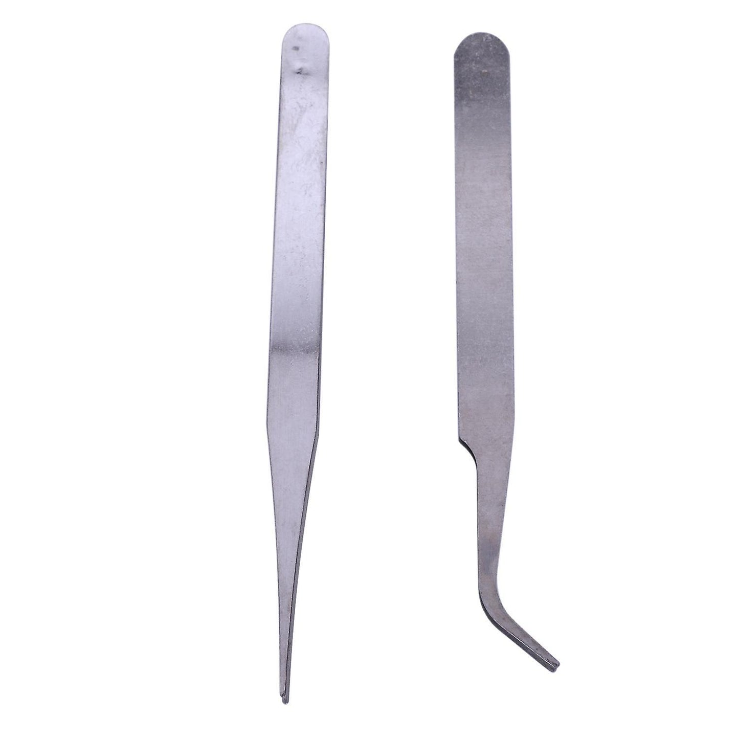 2 X Stainless Steel Nail Art Tweezer Tool Rhinestones Gems Eyelash Nail Art Acrylic Gel Picking Tool