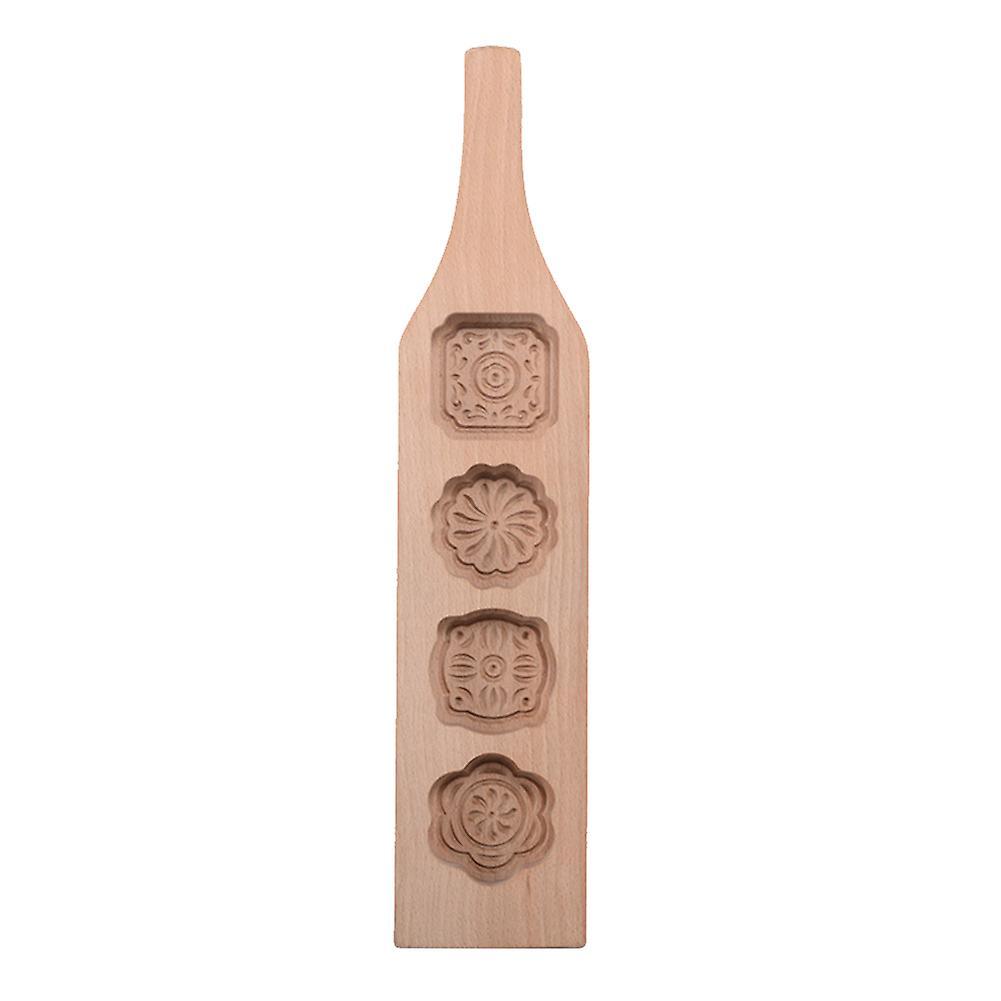 Wooden Moon Cake Mold for Making Mung Bean Cake Mold Cake Decors(a)