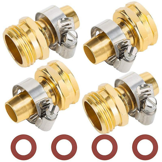 Garden Hose Repair Connector Stainless Steel Clamp Male and Female