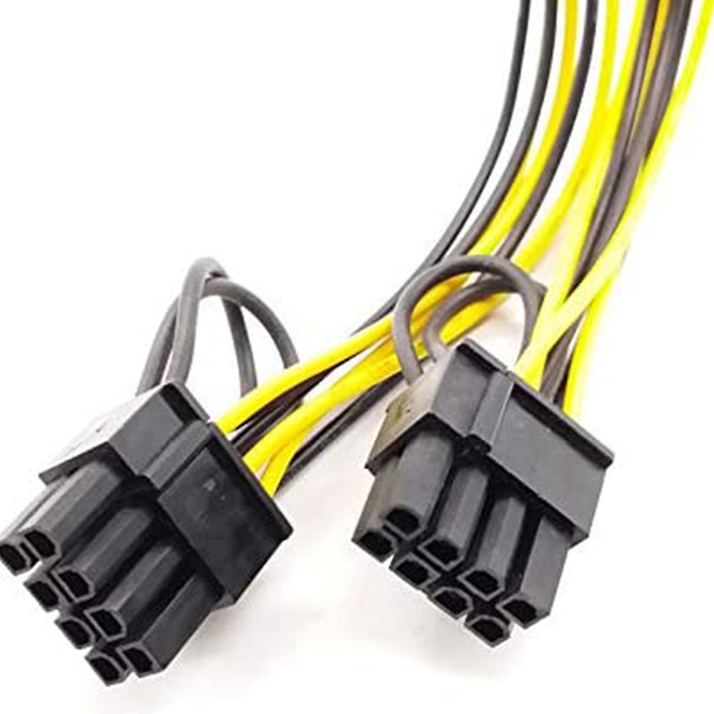 6pcs Pcie 6 Pin Female to Dual 2x 8 Pin (6+2) Extension Cable (20cm)