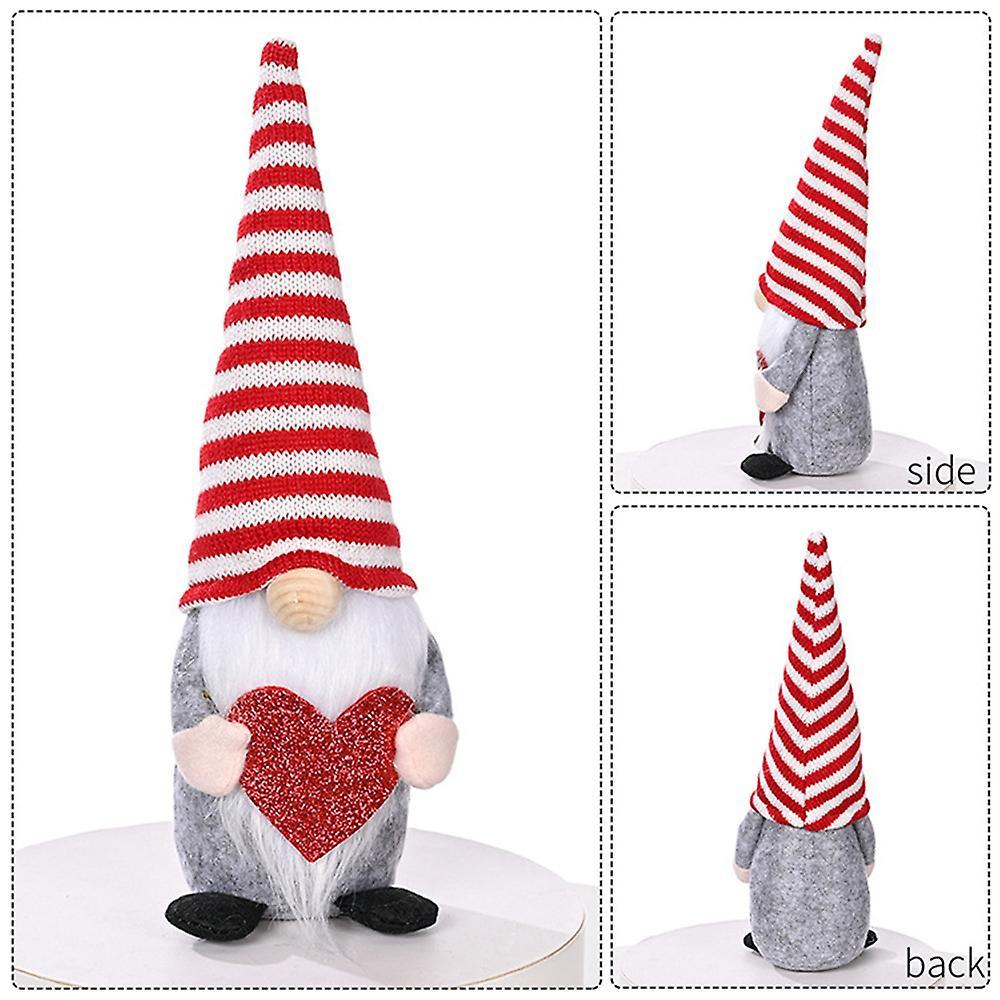 Mr & Mrs Handmade Swedish Tomte Stuffed Gnomes Plush Doll Ornaments,b
