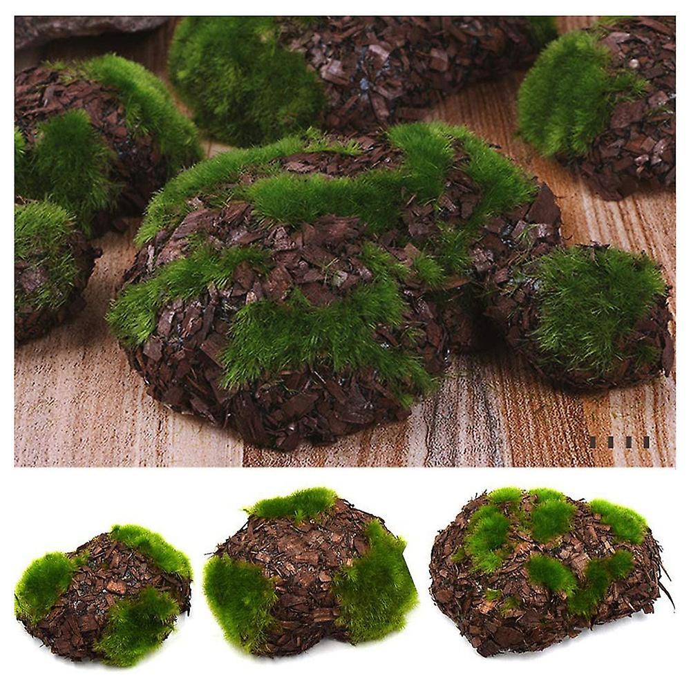 12 Pcs Artificial Moss Rocks Decorative,for Garden Decor Diy Floral