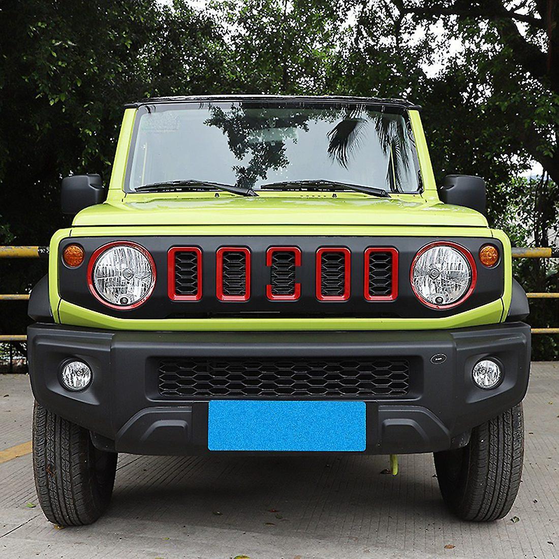 Car Front Light Lamp Cover Headlight Grille Decoration Cover,red