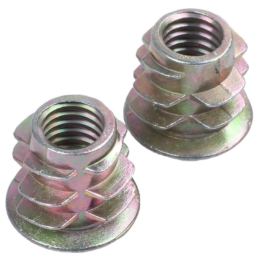 30 Pcs M6x10mm Hex Socket Screw In Thread Insert Nut for Wood