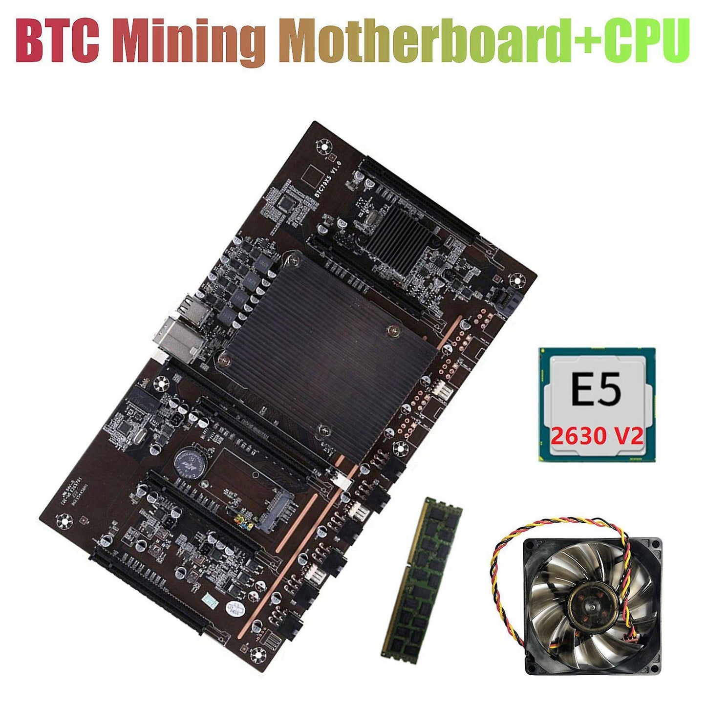 X79 H61 Btc Miner Motherboard 5 Pcie Support 3060 3070 3080 Graphics