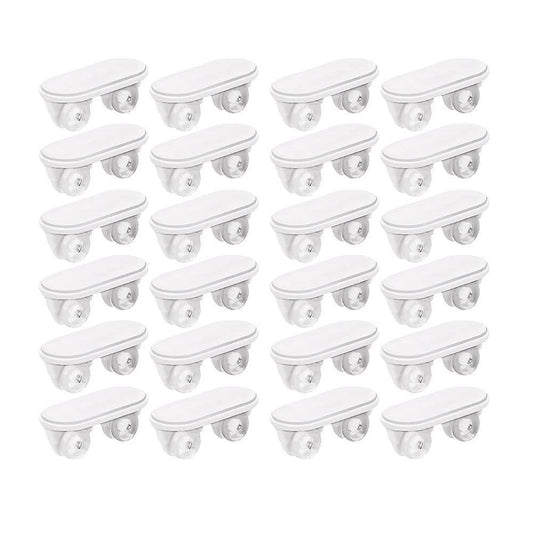 24 Pieces Self Adhesive Wheels Small Caster (white )