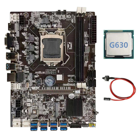 B75 Btc Motherboard+g630 Cpu+switch Cable for Btc Miner Motherboard