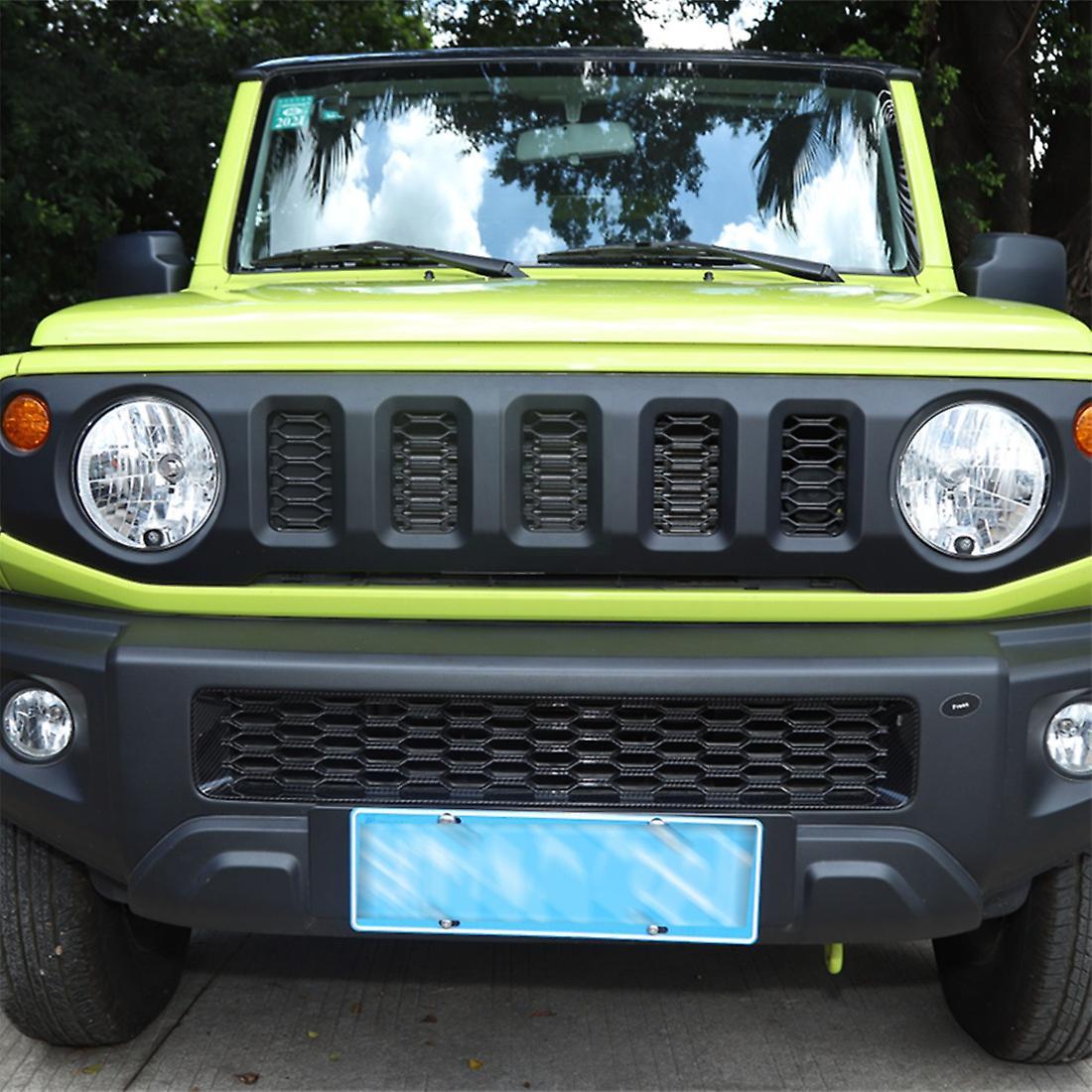 Car Front Bumper Grill Insert Cover for Jimny 2019-2022 ,carbon Fiber