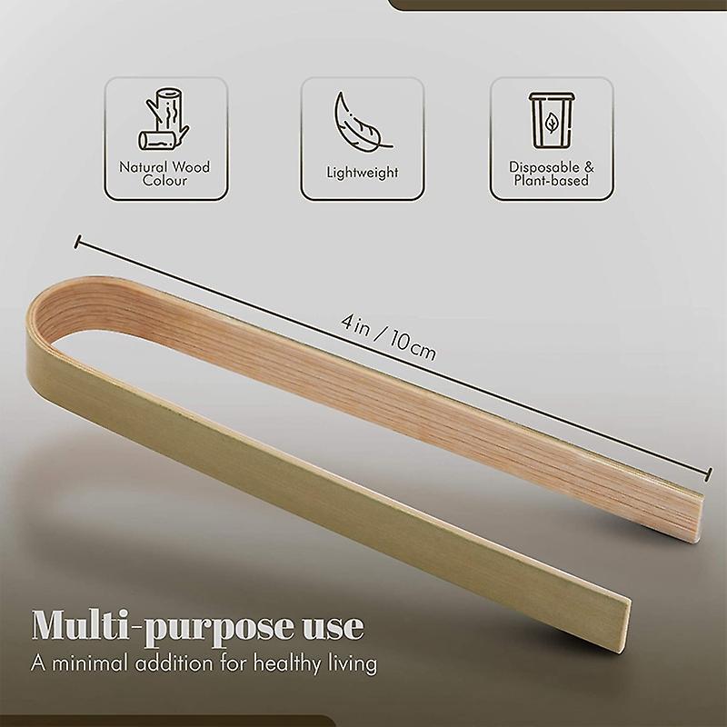 Wooden Tongs for Cooking 40pcs Mini Toaster Tongs, Mini Bamboo Tongs