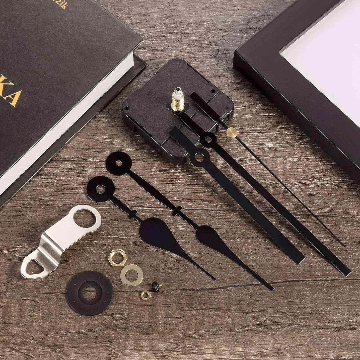 High Torque Long Shaft Movement with 2 Different Pairs Of Hands Black