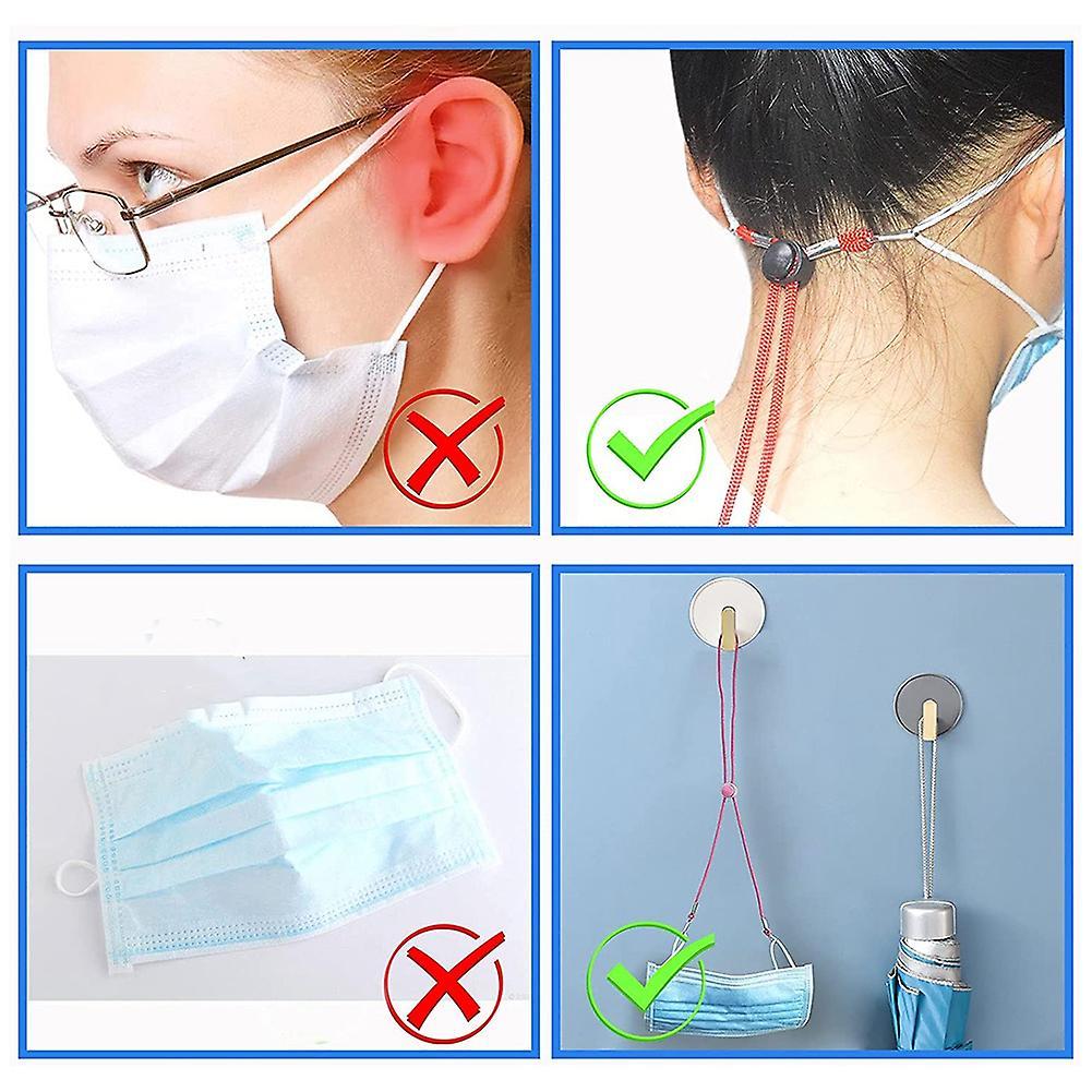 10 Pcs Mask Lanyards Adjustable Length Lanyard with Clips Anti-lost