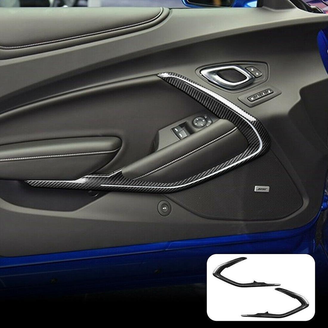 Car Interior Door Decoration Cover Trim Stickers, Abs Carbon Fiber