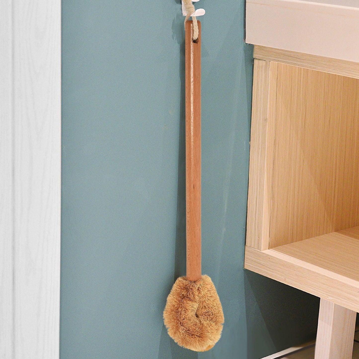 Updated Modern Version Toilet Bowl Brush, Coconut Fiber Brush Head