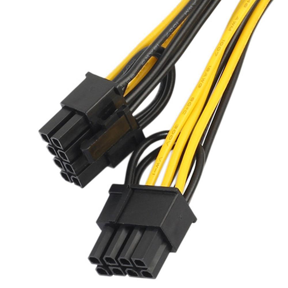 6pcs Pcie 6 Pin Female to Dual 2x 8 Pin (6+2) Extension Cable (20cm)