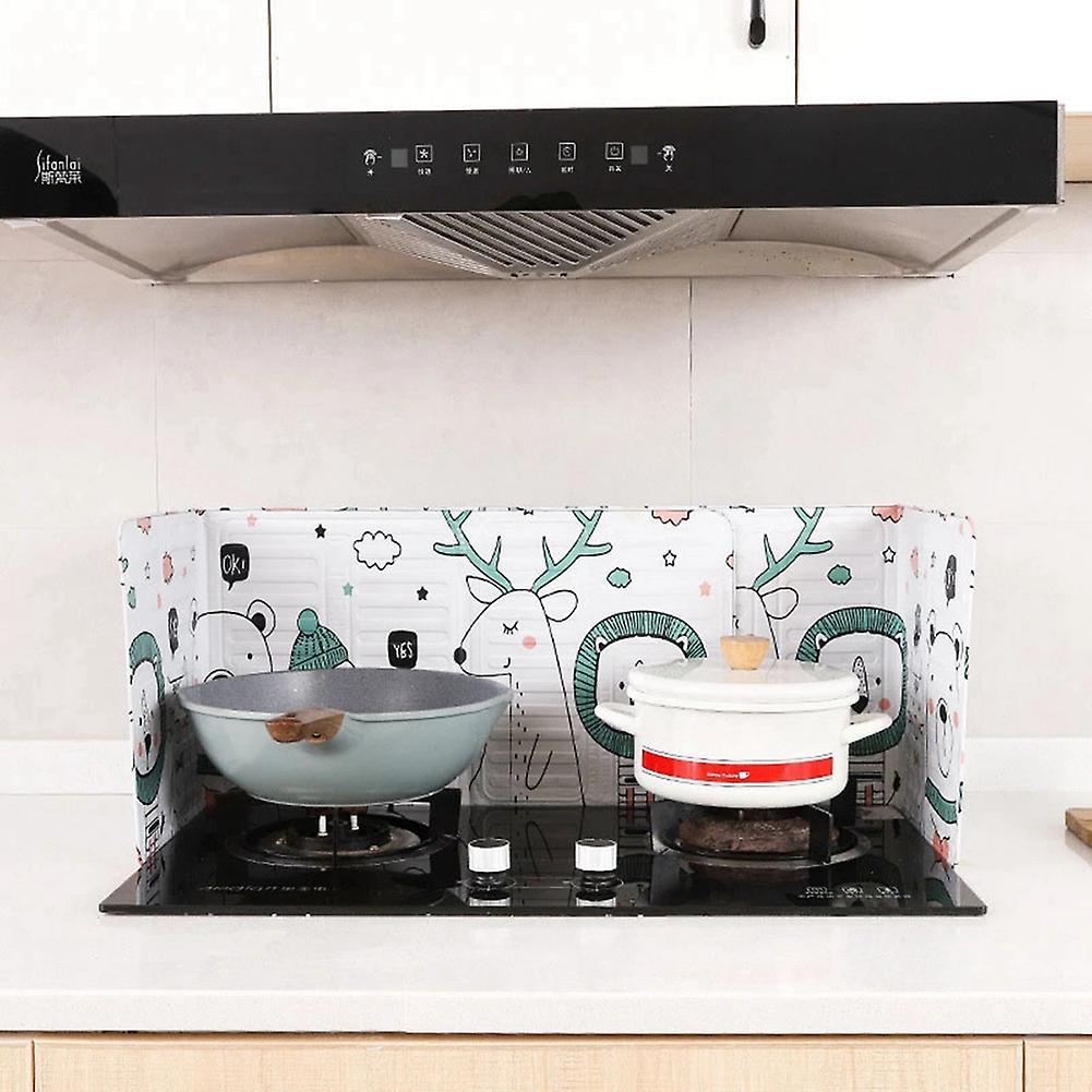 Aluminum Kitchen Gas Stove Baffle Plate Kitchen Splatter Screens -2