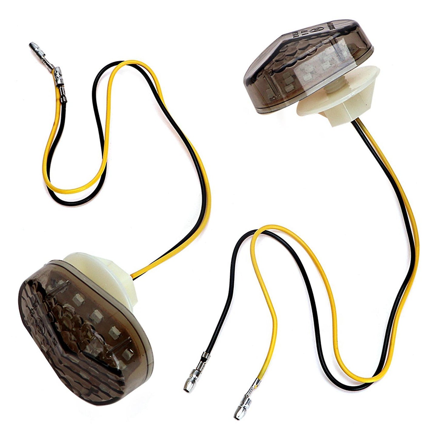 Motorcycle Flush Mount Turn Signals Light Led Flasher Indicator Black
